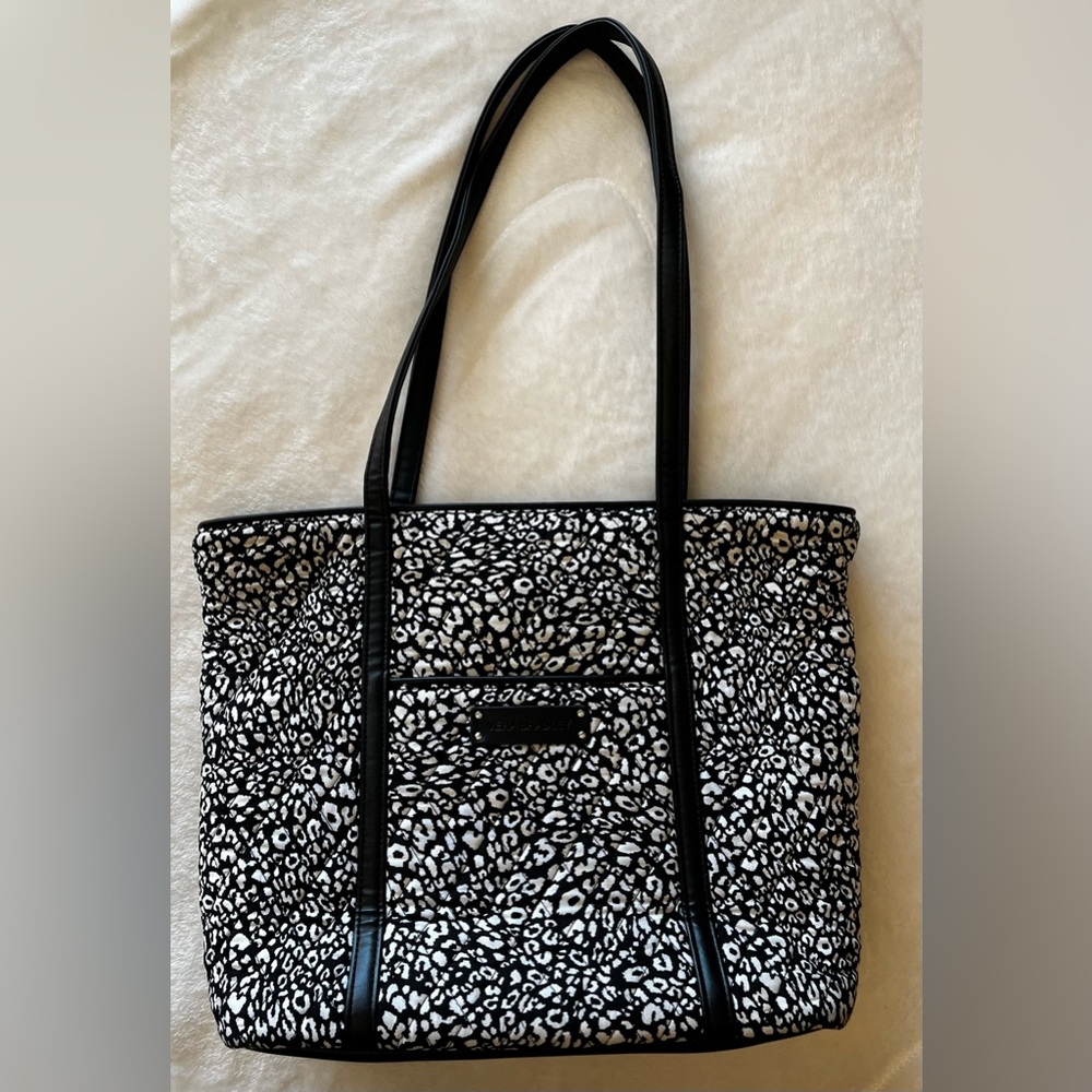 Vera Bradley Black and Cream Quilted Tote